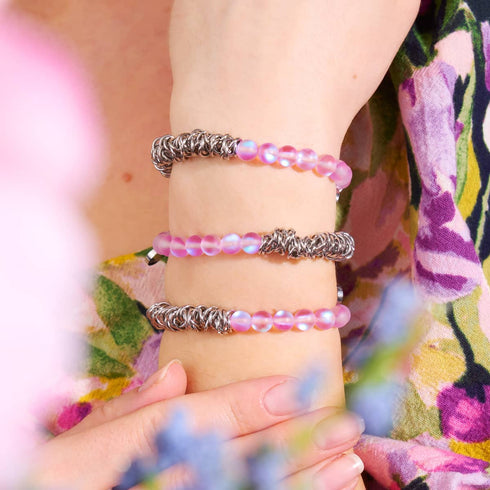 Lavande | Argent | Bracelet Mermaid Glass x Links of Love